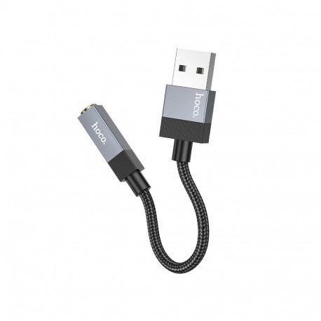 Adapter AUX USB A (male) to Jack 3,5 mm (female) Hoco UPA32D black
