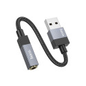 Adapter AUX USB A (male) to Jack 3,5 mm (female) Hoco UPA32D black
