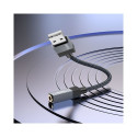 Adapter AUX USB A (male) to Jack 3,5 mm (female) Hoco UPA32D black