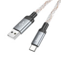 Cable USB A to USB C Hoco 3A 1 m U112 gray