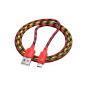 Cable USB A to Micro USB Hoco 2,4A 1 m gradient red