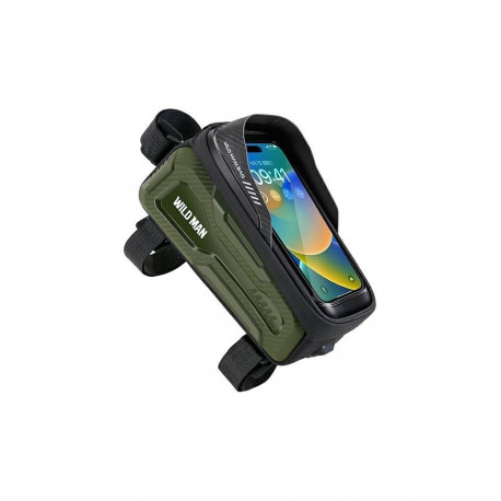 WILDMAN traveling bag for bike frame with zipper 1L (4 "- 7") M20 green