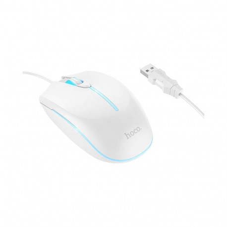 Wire gaming mouse Hoco USB A 2400 dpi GM37 white