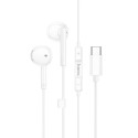 HOCO wire earphones Type C with microphone M95 white