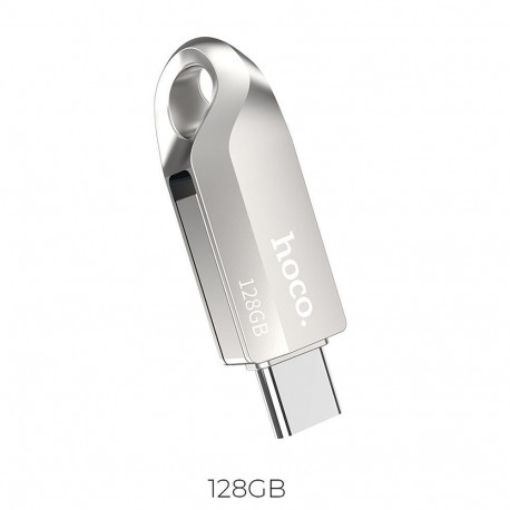 Pendrive 128GB USB 3.0 (USB A + USB C) Hoco UD8 nickel
