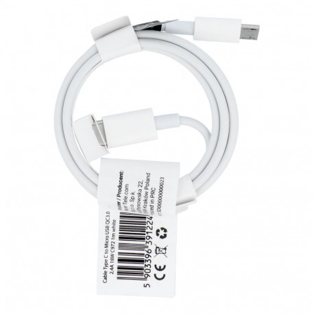 Cable USB C to Micro USB QC3.0 2,4A 18W C972 1 m white