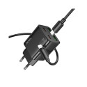 HOCO charger 2 x Type C + 2 x USB A + cable Type C to Lightning PD QC3.0 3A 30W N56 black