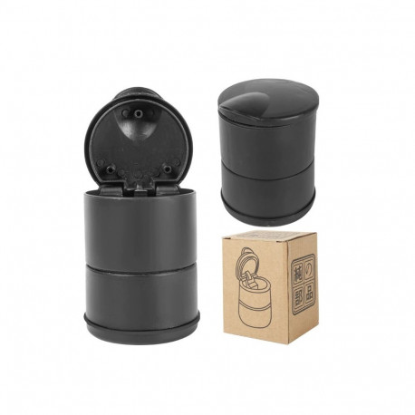 Car ashtray with LED light black