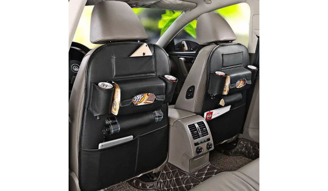 Car organizer for front seats with compartments MAGIC black
