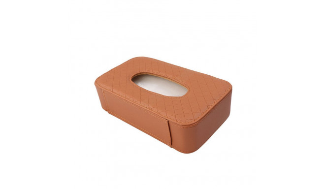 Tissue box with strap brown