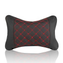 Car headrest pillow with stitching black red Car headrest pillow with stitching black red