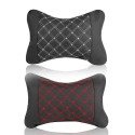 Car headrest pillow with stitching black red Car headrest pillow with stitching black red