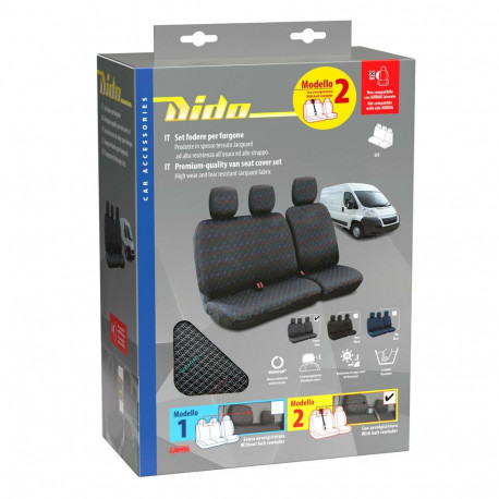 Pakiauto istmekatete komplekt, 3 osa, hall
