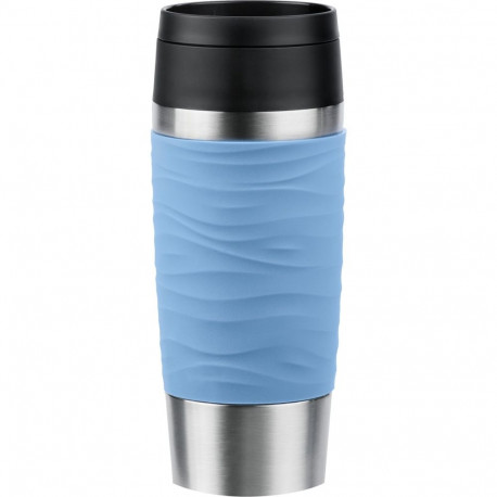 TRAVEL MUG termoskruus Waves 0,36L, hele sinine/roostevaba teras