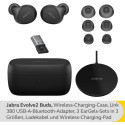 Jabra Evolve2 Buds, headphones (black, MS, USB-A, Bluetooth)