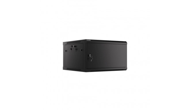 Lanberg WF01-6606-00B 6U seinapealne rack must kapp