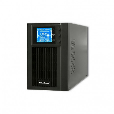 Qoltec 53042 uninterruptible power supply (UPS) Double-conversion (Online) 1 kVA 800 W 2 AC outlet(s