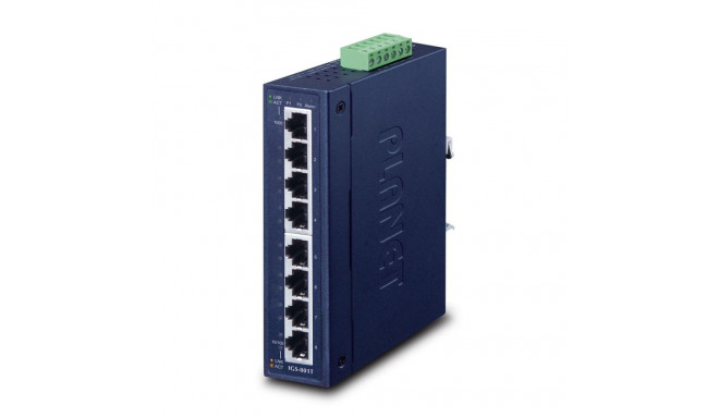 PLANET IGS-801T network switch Unmanaged L2 Gigabit Ethernet (10/100/1000) Blue