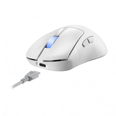 ASUS ROG Keris II Ace Wireless AimPoint White mouse Gaming Right-hand RF Wireless + Bluetooth + USB 