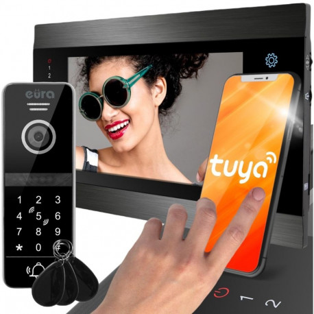 VIDEO INTERCOM EURA VDP-00C5 BLACK TUYA