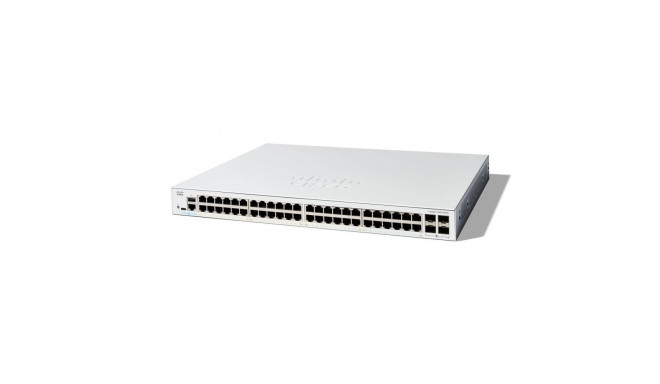 Cisco Catalyst 1300-48T-4X hallatav lüliti, 48-porti GE, 4x10GE SFP+, piiratud eluaegne kaitse (C130