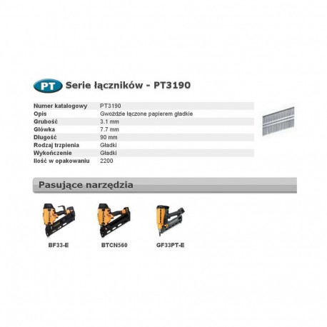 Bostitch PT 33` 90mm 2.2M naelad