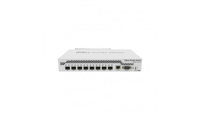 Mikrotik CRS309-1G-8S+ hallatav gigabit ethernet (10/100/1000) toitega üle etherneti (PoE) valge