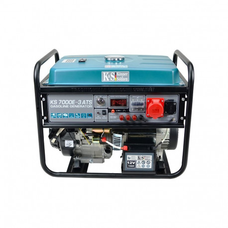 Könner & Söhnen KS 7000E-3 ATS engine-generator 5000 W 25 L Petrol Black, Teal