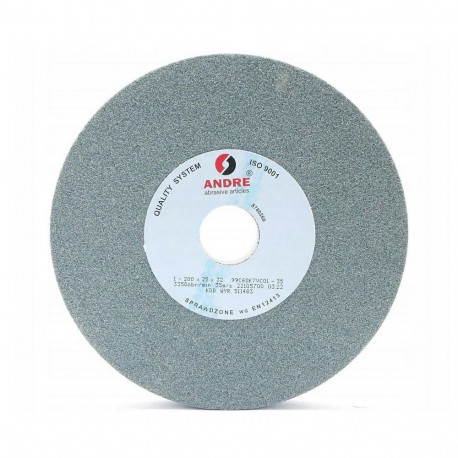 ANDRE FLAT GRINDING WHEEL 200mm x 25mm x 32mm 99C60K7VC01-35 GREEN "TYPE 1"