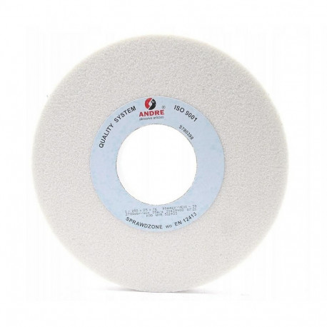 ANDRE FLAT GRINDING WHEEL 250mm x 25mm x 76mm 99AY46K7VE01-35 WHITE "TYPE 1"