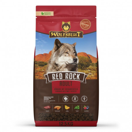 WOLFSBLUT Red Rock Kangaroo with sweet potatoes - dry dog food - 12,5kg