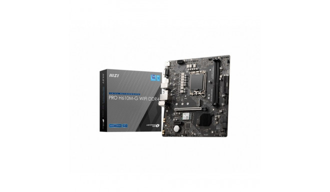 MSI PRO H610M-G WIFI DDR4 emaplaat Intel H610 LGA 1700 micro ATX