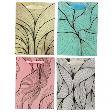 laineline kuldse mustriga kinkekott mix värv 23 x 18 x 10 cm