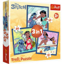 Puzzla 3w1 - Czas ze Stitchem Lilo and Stitch Trefl 34896