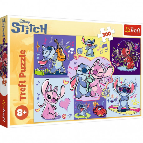 Puzzle - 300 - Zakręcony Stitch - Disney Lilo i Stitch - Trefl 23033
