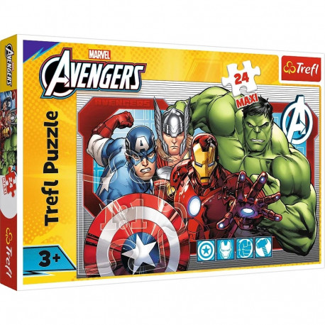 Puzzle - 24 Maxi - Zawsze sprawiedliwi - Disney Marvel The Avengers - Trefl 14378