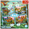 Puzzle - 4w1 - erakordsed dinosaurused - Trefl 34609