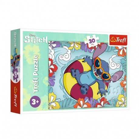 Puzzle - 30 - Lilo i Stitch na wakacjach - Trefl 18305