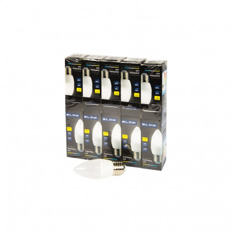 87-434# Żarówka led e27 c37 eco 7w neutralna 10szt świeczka
