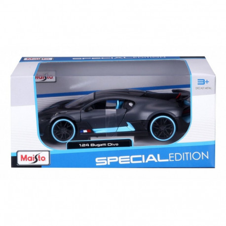 Bugatti divo 1/24 szaro-niebieski