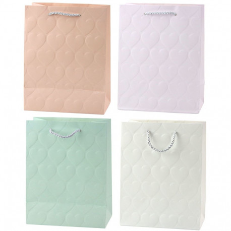 elegantne kingikott reljeefsed südamed pastellne 23 x 18 x 10,5 cm