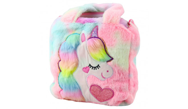 Pluszowa Torba Dziecięca Z Jednorożcem Regulowane Ramię Pastelowa 24x9cm