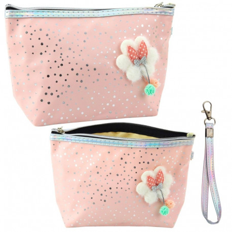 pinal kosmeetikakott lipsuke läikivad täpid puuderroosa 23x16cm