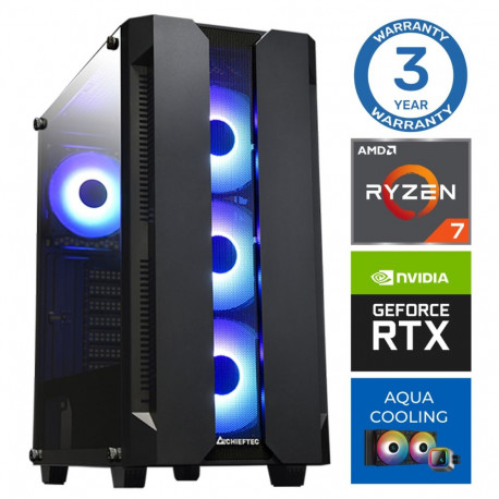 INTOP AQUA Ryzen 7 7700X 16GB DDR5 500SSD M.2 NVME RTX5050 8GB no-OS