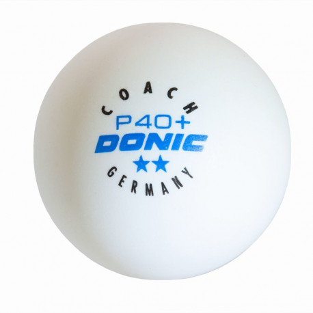 Table tennis ball DONIC P40+  Coach 2 star 6 pcs White
