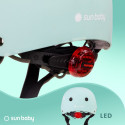 Kask M dla dzieci 3-7 lat HEART BIKE - SUN BABY z lampką LED miętowy