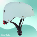 Kask M dla dzieci 3-7 lat HEART BIKE - SUN BABY z lampką LED miętowy