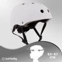 Kask M dla dzieci 3-7 lat TRACKER - SUN BABY z lampką LED cubic biały