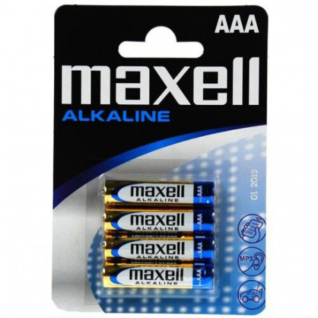 Alkaline Battery - Maxell LR-03 AAA 4-Pack 1.5V Single-use