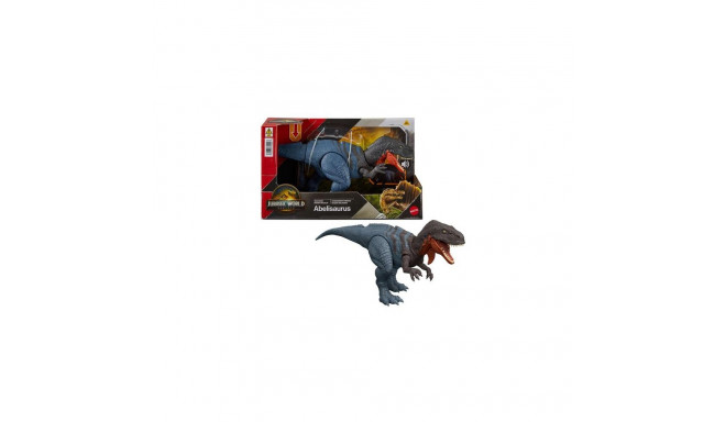 Jurassic World Rebirth Wild Roar Abelisaurus Dinosaur Toy, Tail Controlled Attack Chomp & So
